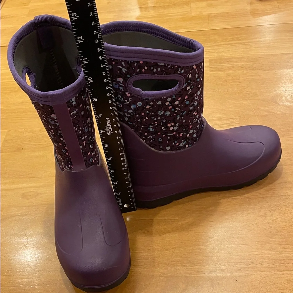 Bogs Kids Purple Patterned Pull-On Rain Boots